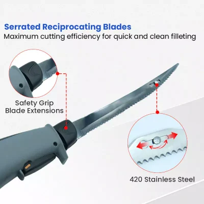 Serrated Reciprocating Blades of 8 inch TiCN Blade Electric Fillet Knife