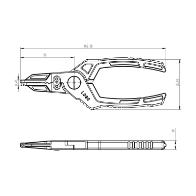 6.3 inch Stainless Steel Fishing Pliers Product Size