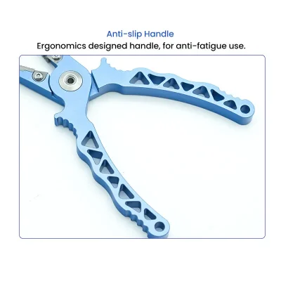 Anti-slip Handle of 7 inch Titanium Fishing Pliers
