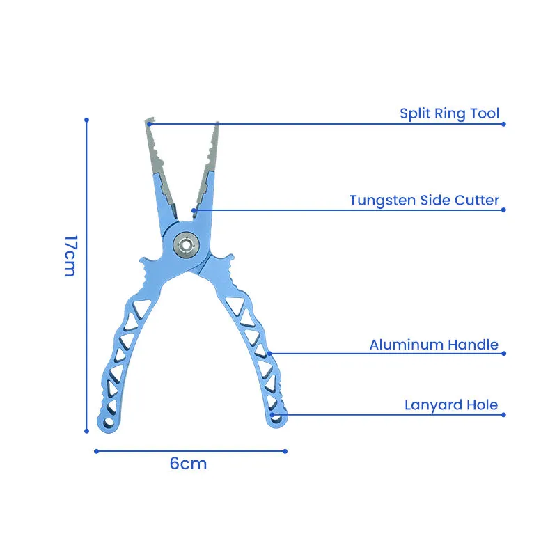 Product Structure of 7-inch Multi Titanium Fishing Pliers
