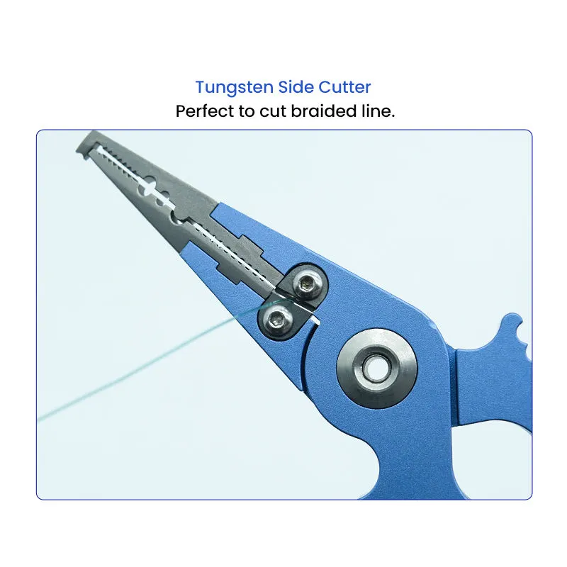 Tungsten Side Cutter of 7 inch Titanium Fishing Pliers