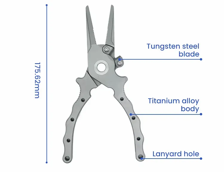 7-inch Titanium Alloy Fishing Pliers Product Structure