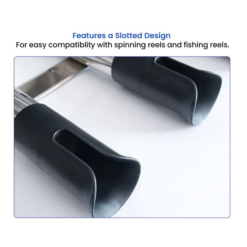 Features a Slotted Design of Stainless Steel 4 Tube Fishing Rod Holder