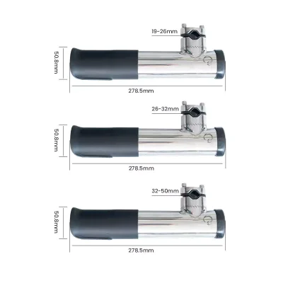 Stainless Steel Adjustable Rod Holder Product Size