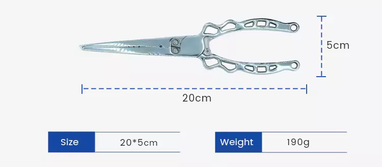 8 Inch Long Nose Split Ring Pliers Product Size and Weight