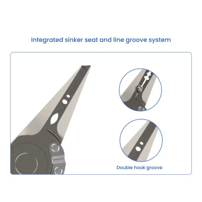 7-inch Titanium Alloy Fishing Pliers with Integrated sinker seat and line groove system