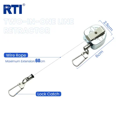 Two-in-one fly fishing Retractor Product Size