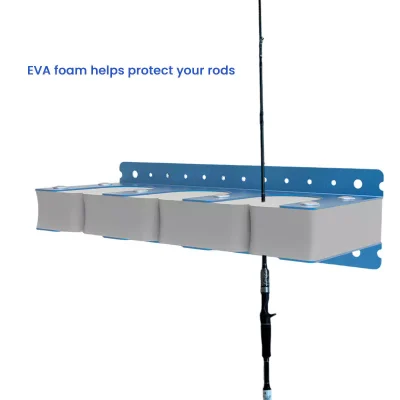 Protective EVA Foam Insert of Aluminum 3 Fishing Rod Storage Holder