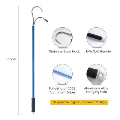 Aluminium Fishing Gaff Product Size and Structure