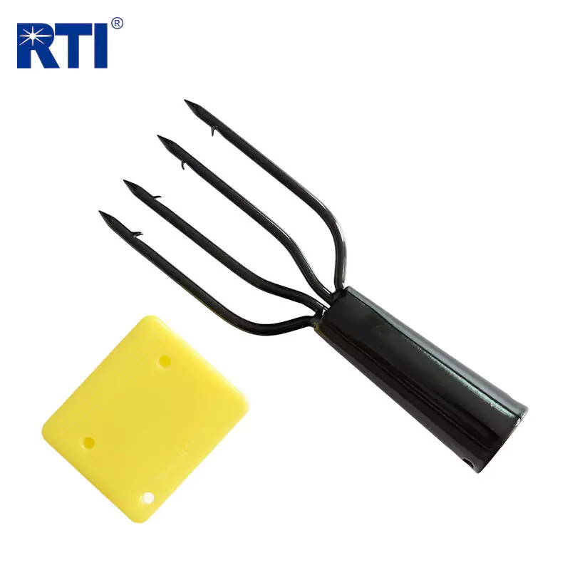 Enamel-coated Steel 4 Prong Frog Spear
