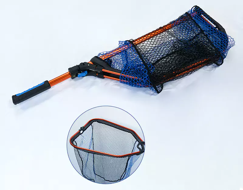 Foldable and Retractable Design of Rubber Coated Landing Net