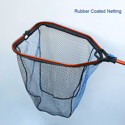 Rubber Coated Netting of Deluxe Foldable Retractable Landing Net
