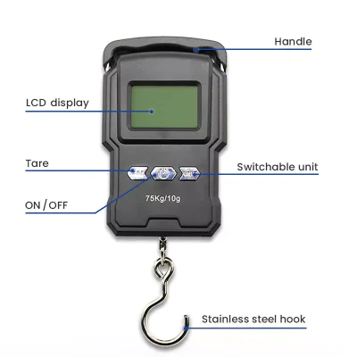 75kg Capacity Rechargeable Digital Scale Product Structure